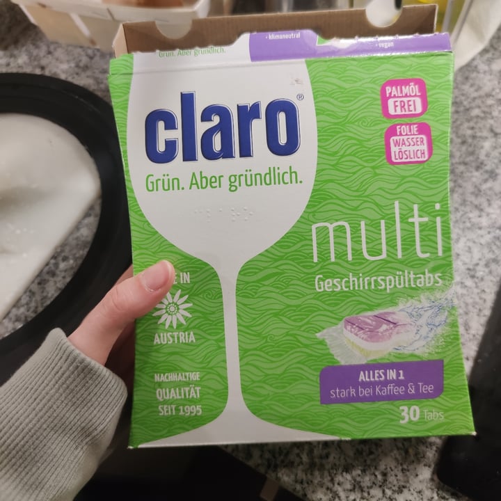 photo of Claro Geschirrspültabs multi | all-in-one dishwasher tabs shared by @carlottadottori1 on  02 Apr 2023 - review