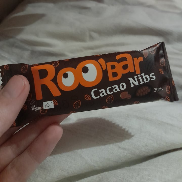 photo of Roo'bar Cacao Nibs bar shared by @venerableveganvirtue on  24 Mar 2023 - review