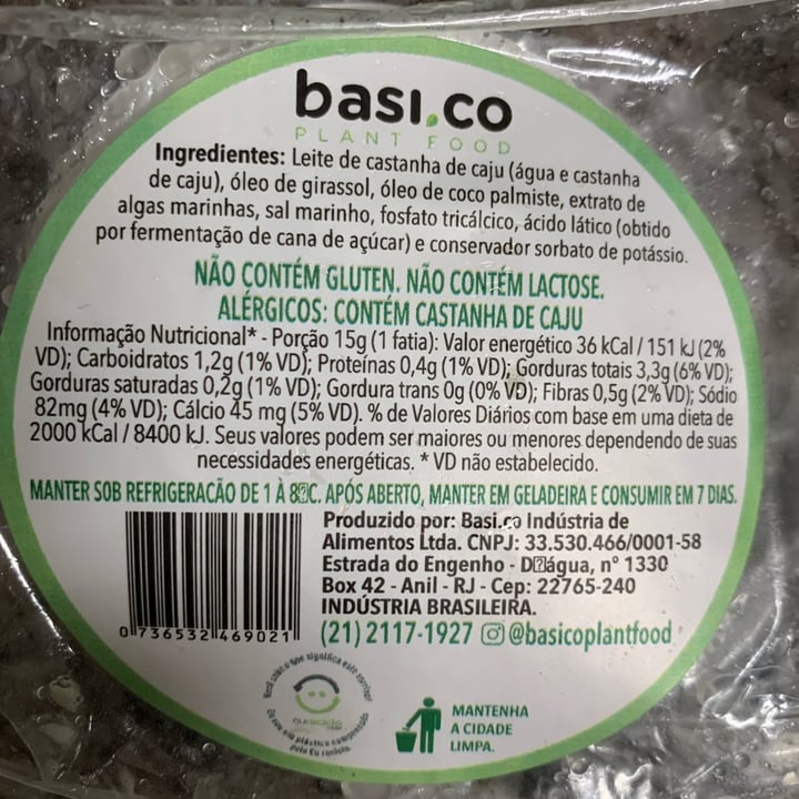 photo of Basi.co Queijo Vegetal tipo Minas Frescal shared by @vimauro on  30 Aug 2022 - review