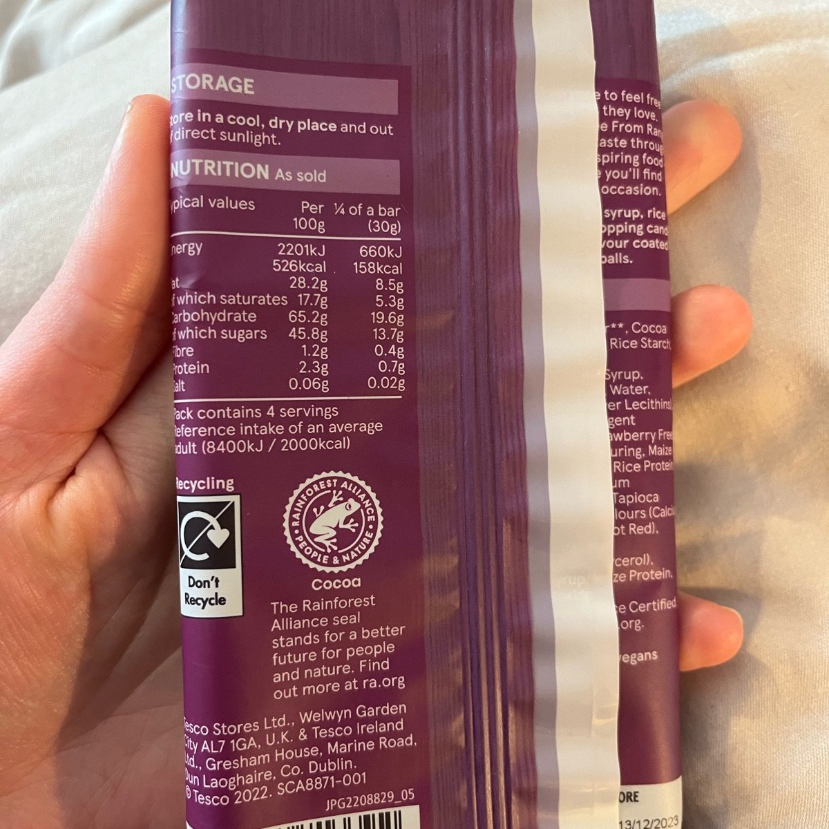 Tesco Free From Popping Candy & Mallow Loaded Choc Bar Reviews abillion