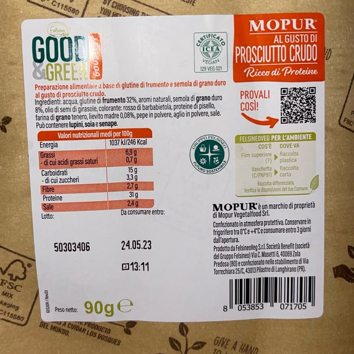photo of Good & Green Affettato vegetale al prosciutto crudo shared by @giorgia- on  11 Mar 2023 - review