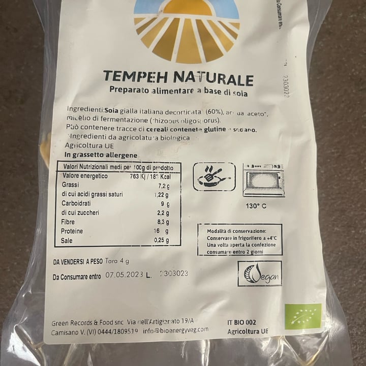 photo of bioenergy Tempeh naturale shared by @loveg on  08 Jun 2023 - review