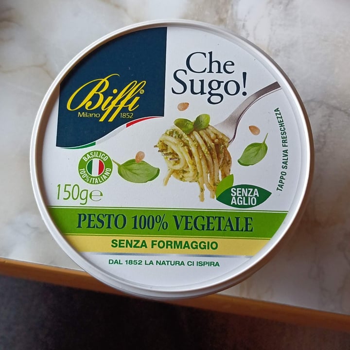 photo of Biffi che sugo pesto vegetale shared by @veguano on  01 May 2023 - review