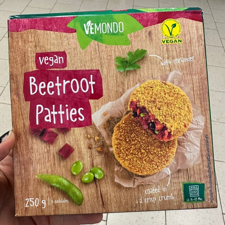 photo of Vemondo Vegan Beetroot Patties shared by @ramseier on  18 Apr 2023 - review