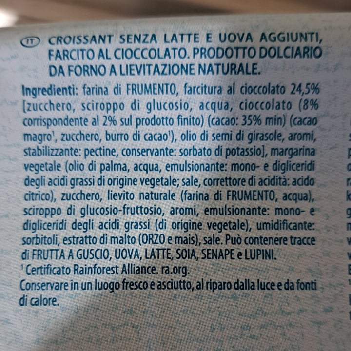photo of Dolciando Croissant Al Cioccolato Senza latte e uova aggiunti shared by @manuella7 on  22 Jul 2023 - review