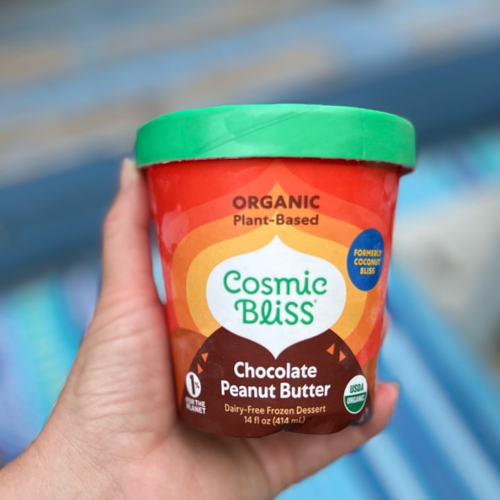 photo of Cosmic Bliss chocolate peanut butter plant-based ice cream shared by @katiewink on  14 Jun 2023 - review