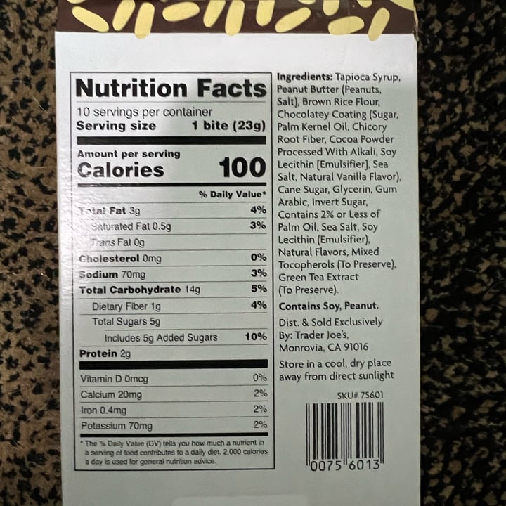 photo of Trader Joe's Chocolatey Coated Peanut Butter Crispy Rice Bites shared by @annettej on  09 Jun 2023 - review