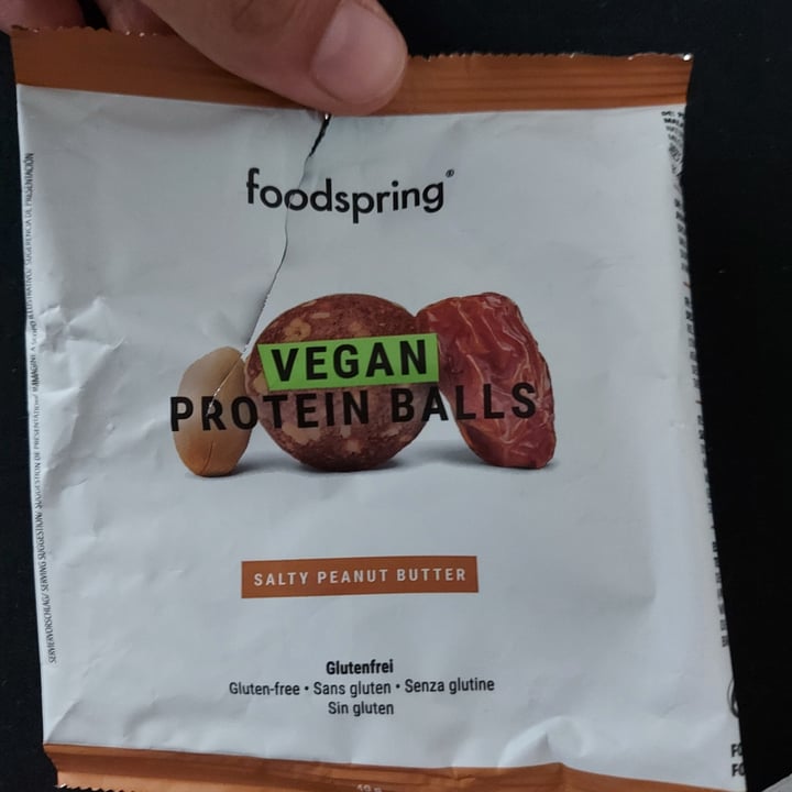 photo of Foodspring protein balls salty peanut shared by @salerena on  29 Jul 2023 - review