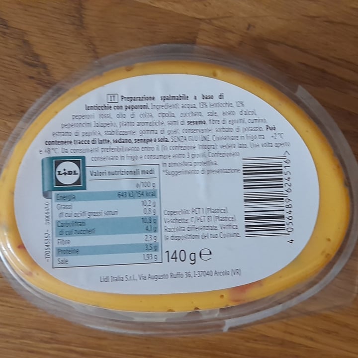 photo of Vemondo lentil spread shared by @giulipimpiveg on  09 Aug 2023 - review
