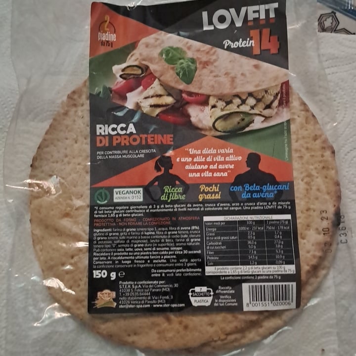 photo of Lovfit Piadina proteica shared by @acilegna on  05 Jul 2023 - review