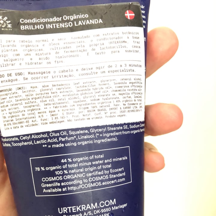 photo of Urtekram Lavender Conditioner shared by @paolettabrun on  02 May 2023 - review