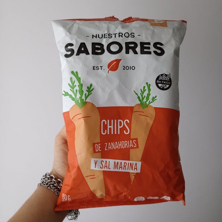 photo of Nuestros Sabores Chips de Zanahoria y Sal Marina shared by @marinaogando on  09 Apr 2023 - review