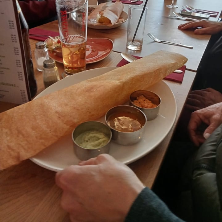 photo of Travancore Restaurant Aberdeen Paper Masala Dosa shared by @veganpaw on  01 May 2023 - review