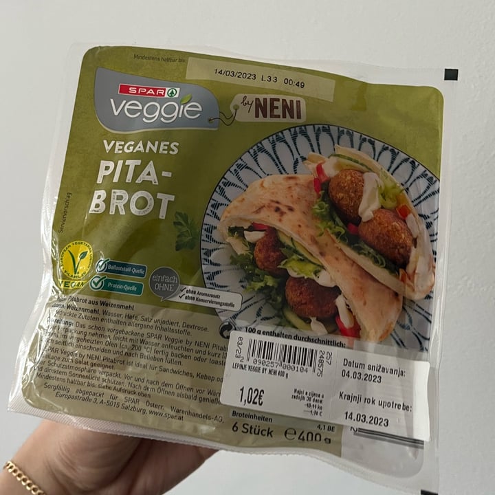 photo of Spar Veggie pita brot shared by @vunkalino on  23 Mar 2023 - review