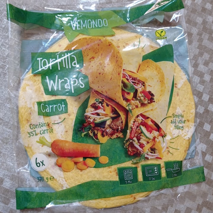 photo of Vemondo Tortilla wraps carrots shared by @isabeletta on  10 Aug 2023 - review