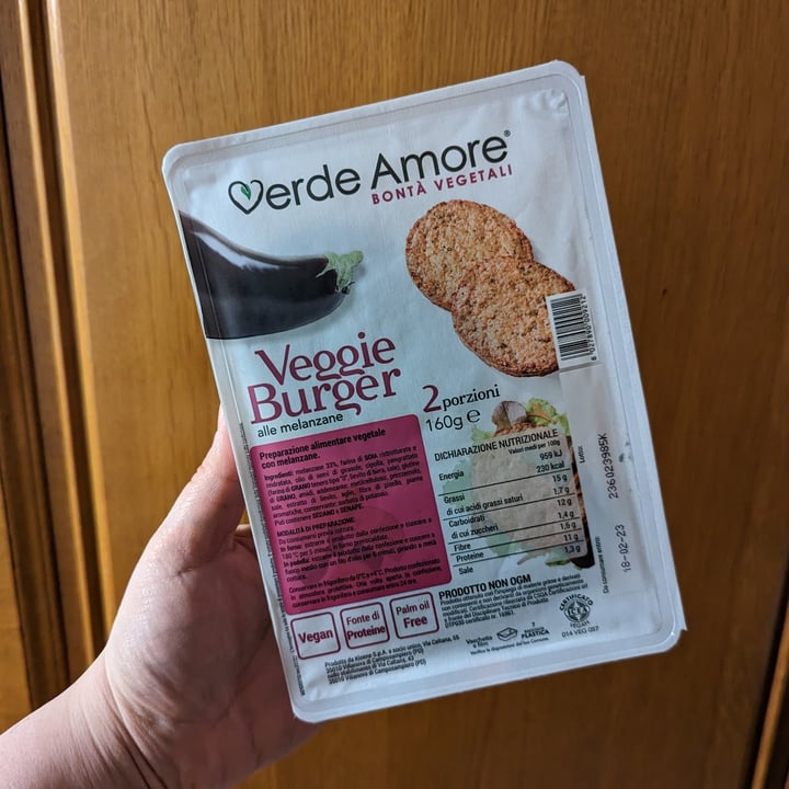 photo of Verde Amore Veggie Burger alle melanzane shared by @serenasofia on  01 Feb 2023 - review