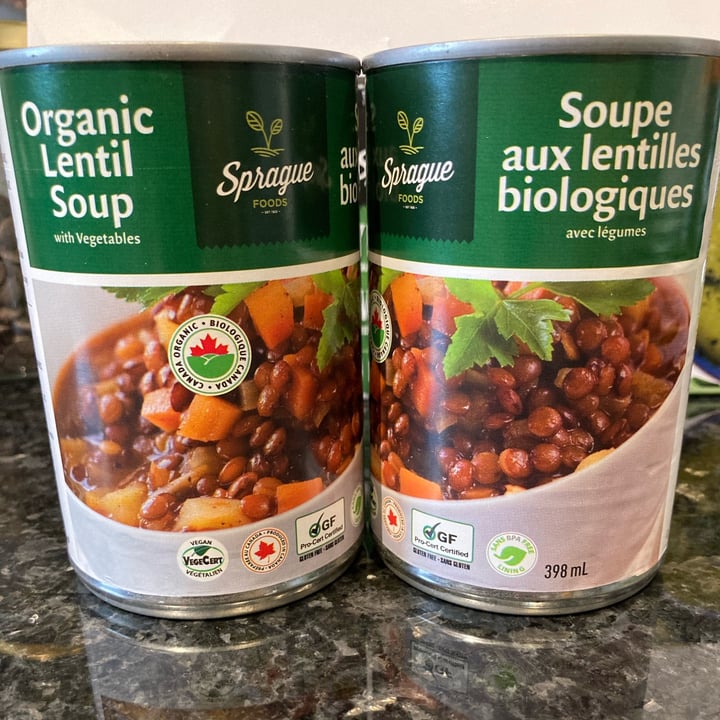 photo of Sprague Cannery Organic Lentil Soup With Vegetables shared by @save-the-planet-2000 on  17 Jul 2023 - review