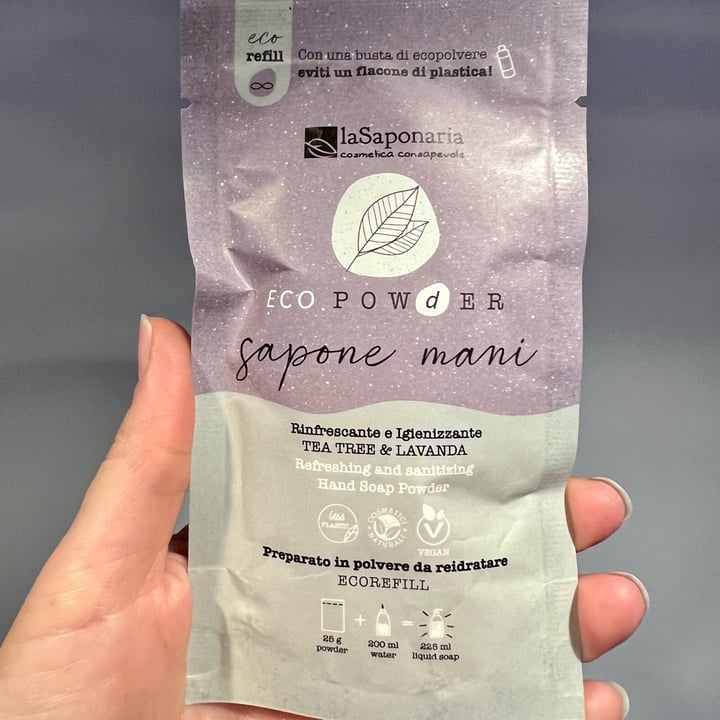 photo of La Saponaria Sapone mani in polvere rinfrescante e igienizzante Ecopowder shared by @marylea on  11 Jan 2023 - review