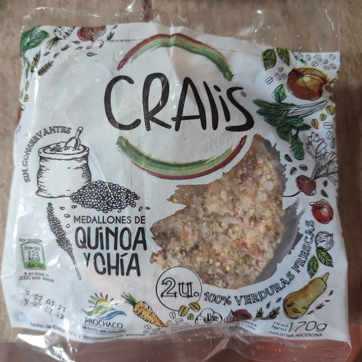 photo of CRAlis Medallones de Quinoa y Chia shared by @saraperulero on  05 Mar 2023 - review