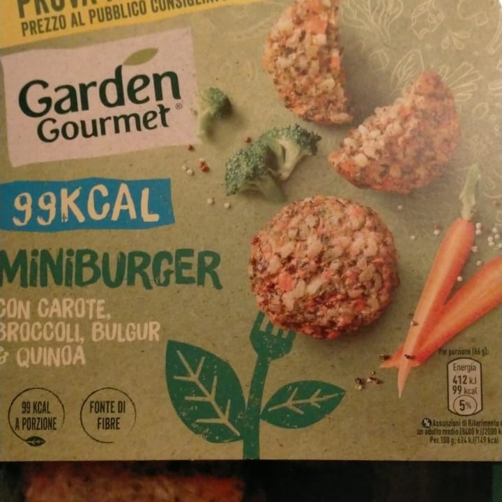 photo of Garden Gourmet Miniburger con Carote, Broccoli, Bulgur e Quinoa shared by @roberta48 on  25 May 2023 - review