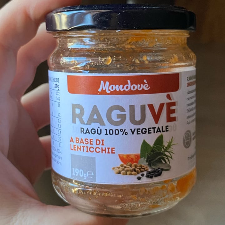 photo of Mondovè Ragù vegetale di lenticchie shared by @bof on  15 Feb 2023 - review