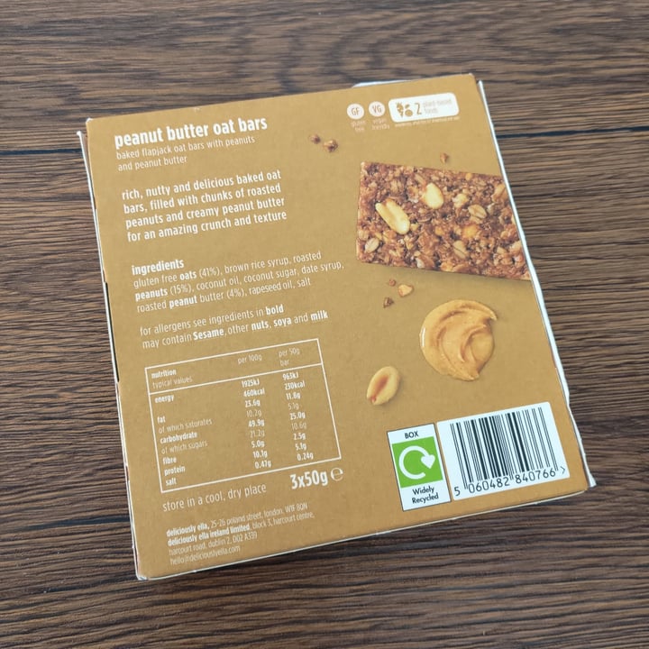 photo of Deliciously Ella Peanut Butter Oat Bar shared by @stevenneoh on  12 Aug 2023 - review