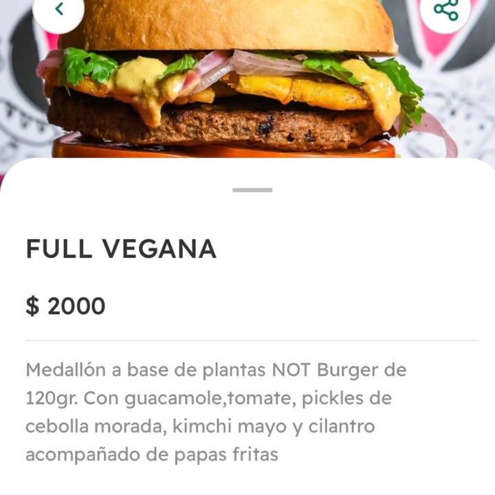 photo of Lado V Hamburguesa full vegana shared by @oscartorres10 on  05 Feb 2023 - review