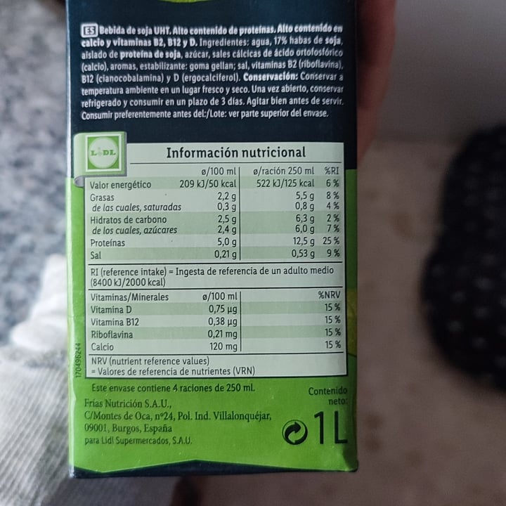 photo of Vemondo Leche Soja High Protein shared by @theandalusianqueer on  31 Mar 2023 - review