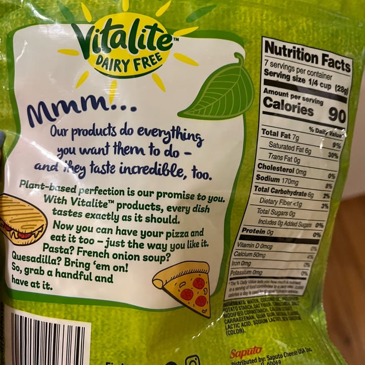 photo of Vitalite Mozzarella Style Shreds shared by @veganforlife2023 on  17 Jan 2023 - review