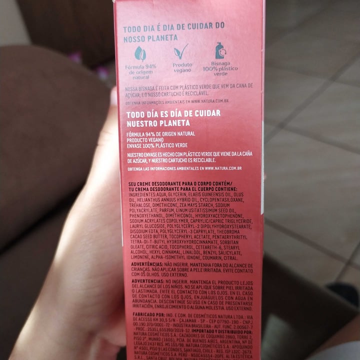 photo of Natura Creme Corporal Tâmara E Canela shared by @samarademoura on  18 May 2023 - review