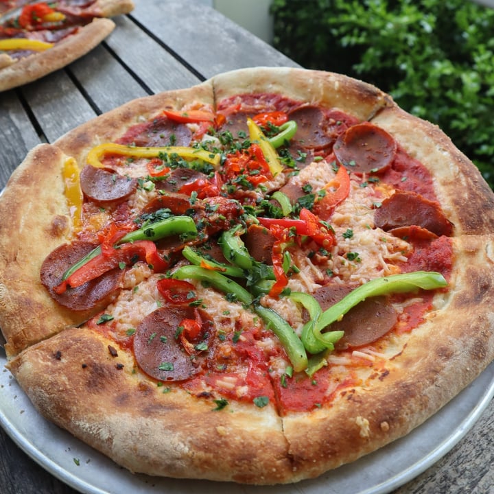 photo of Harvest Pizzeria Vegan Pepperoni & Peppers shared by @lizmaselli on  07 May 2023 - review