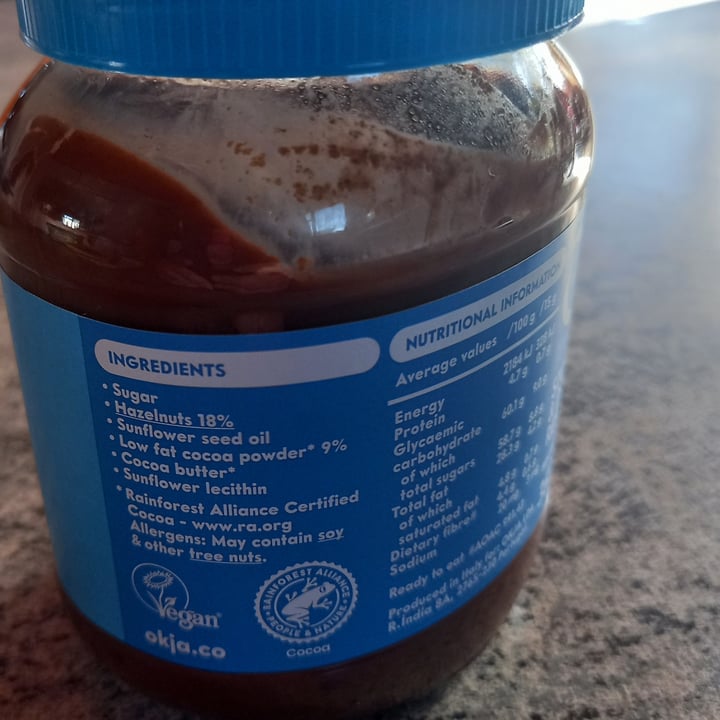 photo of okja Chocolate Hazelnut Spread shared by @colleenc on  16 Feb 2023 - review