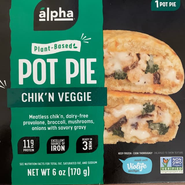 Chick'n Veggie Pot Pie from Alpha Foods - Vegan Product Reviews ...