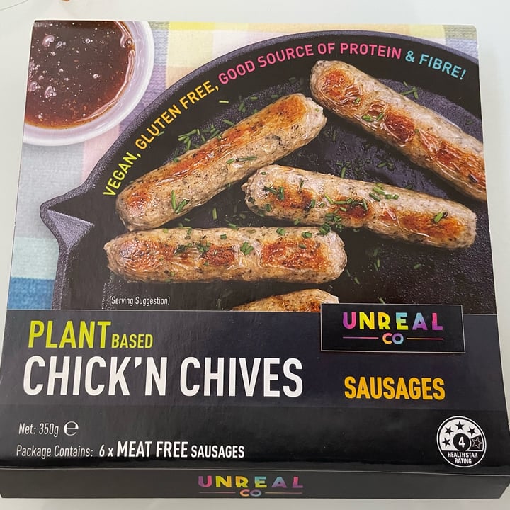 photo of Unreal Co. Chick’n Chives Vegan Sausages shared by @prishuynh on  14 Mar 2023 - review