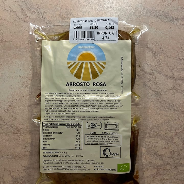 photo of bioenergy Arrosto rosa shared by @llisa7 on  29 Dec 2022 - review