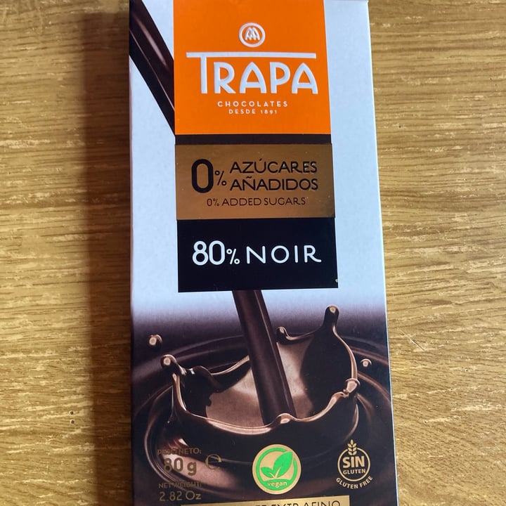photo of Trapa Chocolate 80% Noir shared by @martitavegan on  29 Jul 2023 - review