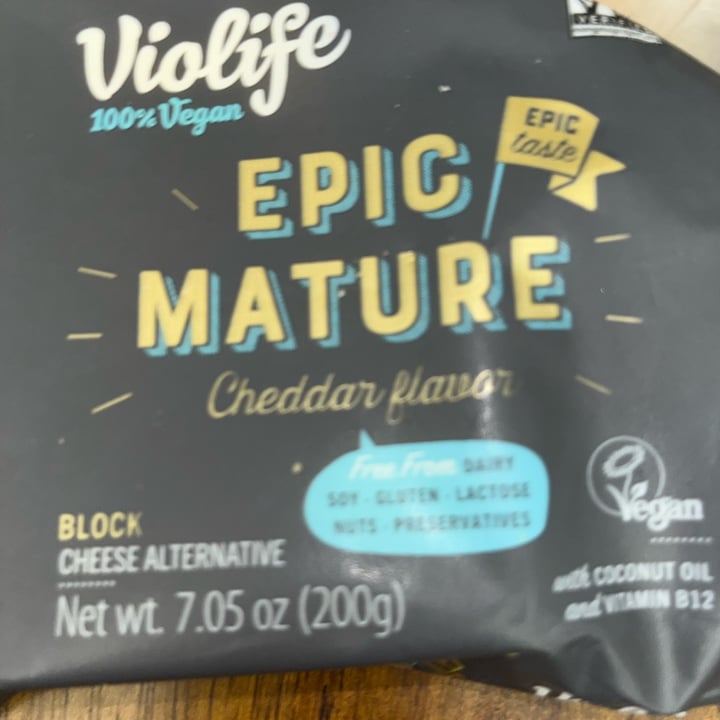 photo of Violife Epic Mature Cheddar flavour shared by @vegangma on  22 Jan 2023 - review