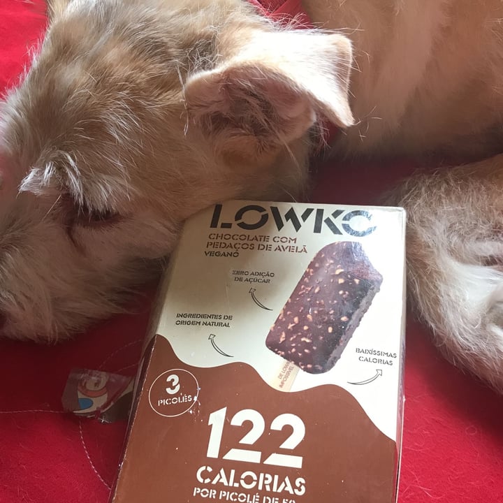 photo of Lowko picolé de chocolate com pedaços de avelã shared by @catialee on  15 Mar 2023 - review