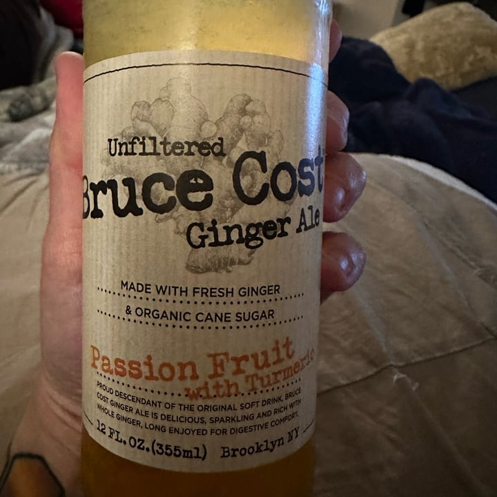 photo of Bruce Cost Ginger Ale unfiltered ginger ale passion fruit with turmeric shared by @katlynnnn on  27 Feb 2023 - review