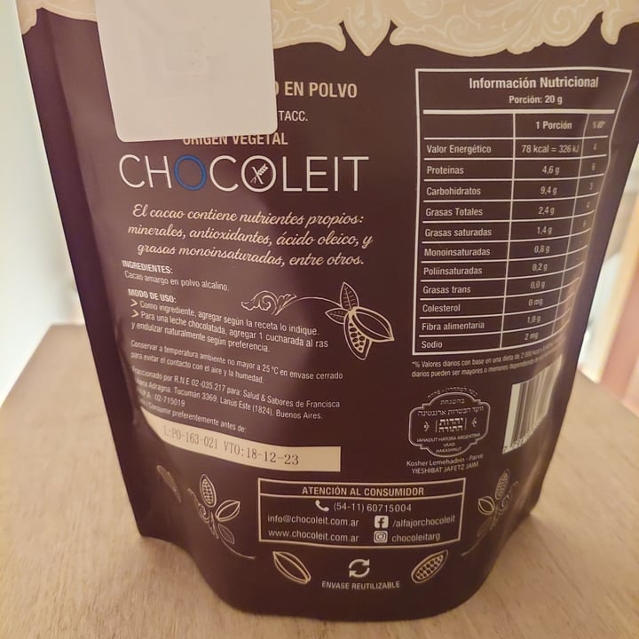 photo of Chocoleit Cacao en Polvo shared by @flay on  21 Feb 2023 - review