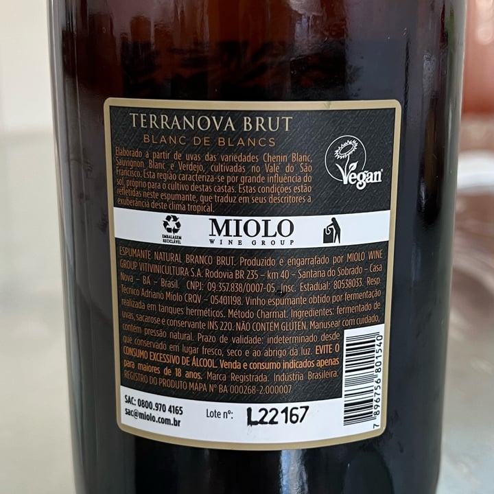 photo of Miolo Wine Group Espumante Terranova Brut shared by @melmicheletti on  01 Jan 2023 - review