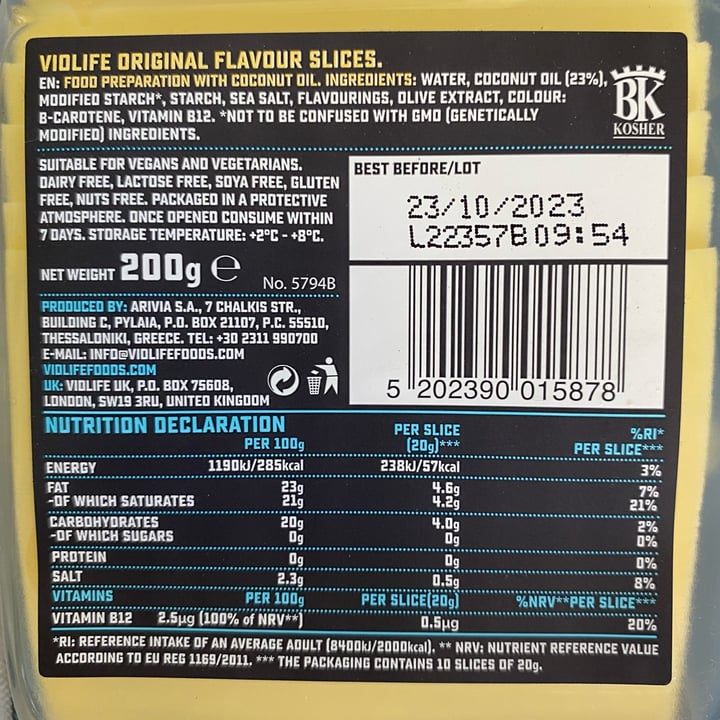 photo of Violife Cheddar Slices shared by @partyinthekitchen on  04 Jun 2023 - review