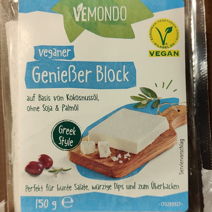 photo of Vemondo Veganer Genießer Block Greek Style shared by @sym on  26 Feb 2023 - review