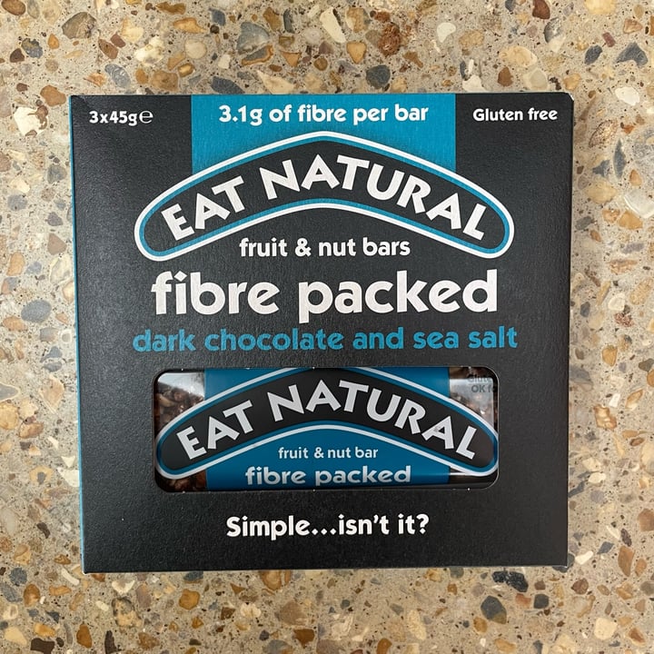 Eat natural Fruit & nut bar Fibre Packed Dark Chocolate and Sea Salt