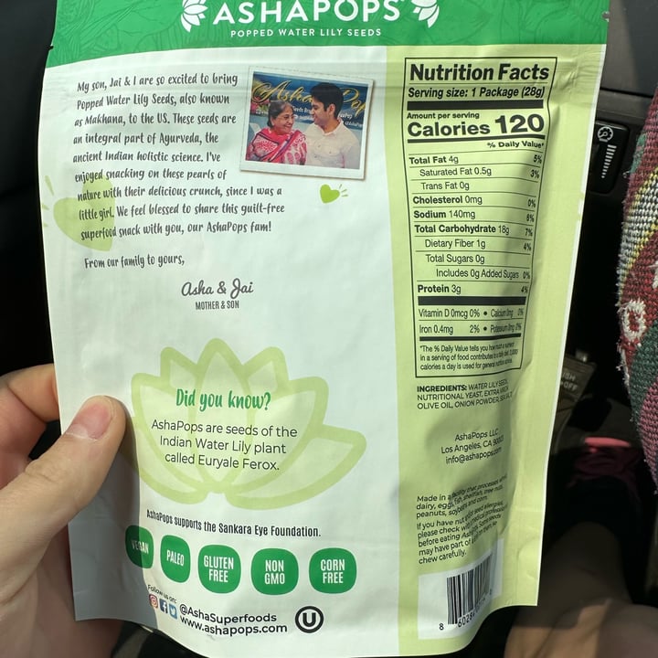 photo of Ashapops Popped Water Lily Seeds- Vegan Cheese shared by @vlhrubcd522p on  18 May 2023 - review