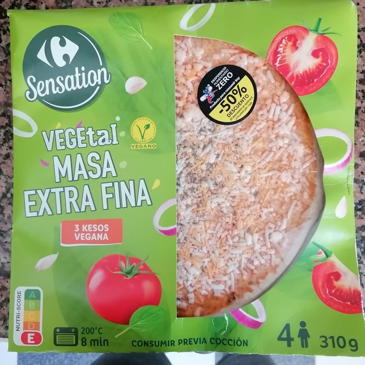 photo of Carrefour Sensation pizza 3 Quesos shared by @cometdibiasky on  14 Apr 2023 - review