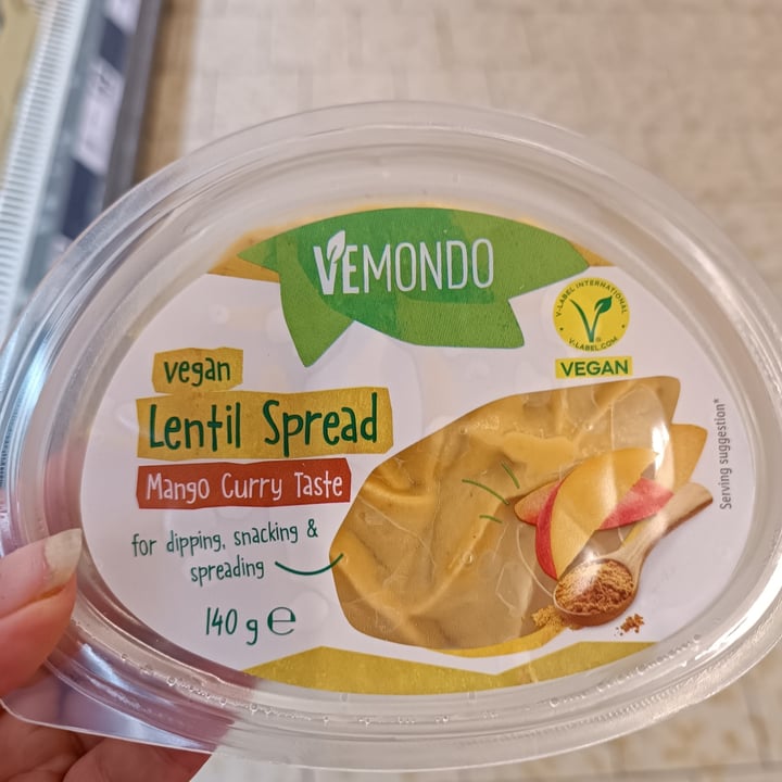 photo of Vemondo vegan Lentil Spread Mango And Curry shared by @biancafurii on  14 Aug 2023 - review
