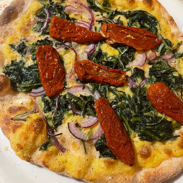 photo of ArVolo Ristorante Pizzeria Pizza Con Crema Di Cannellini, Cipolla Rossa, Pomodori Secchi E Cicoria shared by @loveg on  17 May 2023 - review
