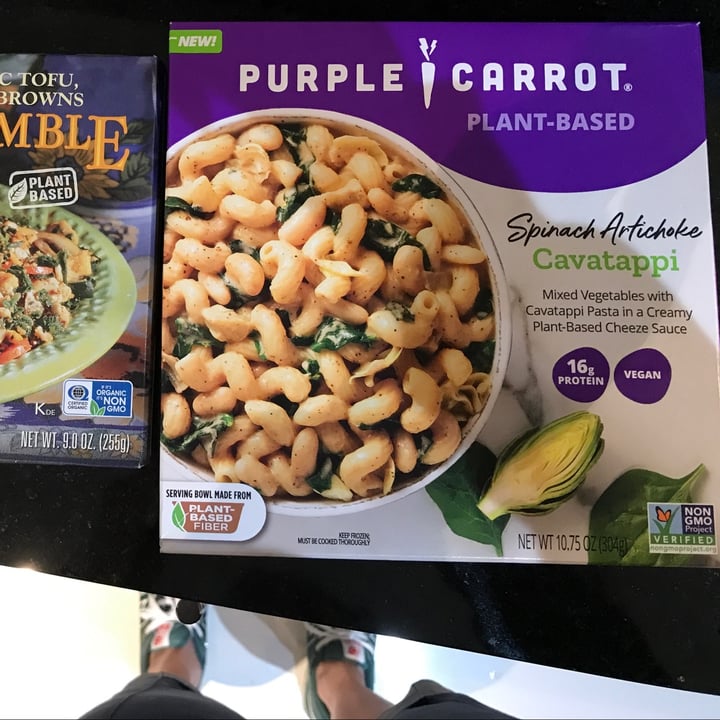 photo of Purple Carrot spinach artichoke cavatappi shared by @signorinaluciana on  05 May 2023 - review