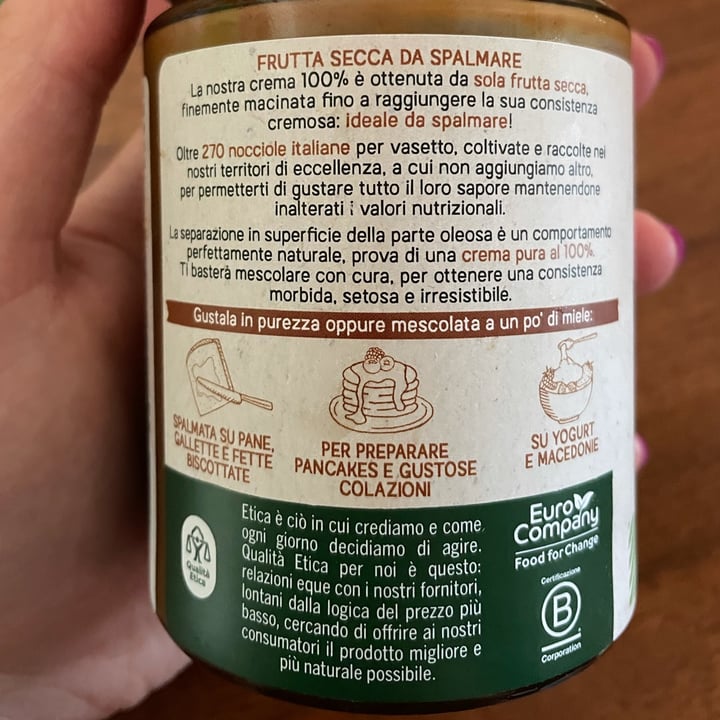 photo of Euro Company food for change 100% crema di nocciole shared by @elirecensioni on  25 Jun 2023 - review